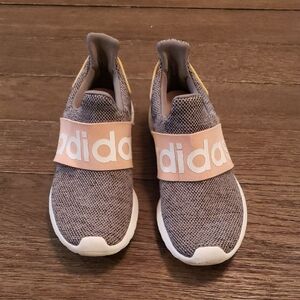 Adidas Gray and Pink Slip-On Shoes 5